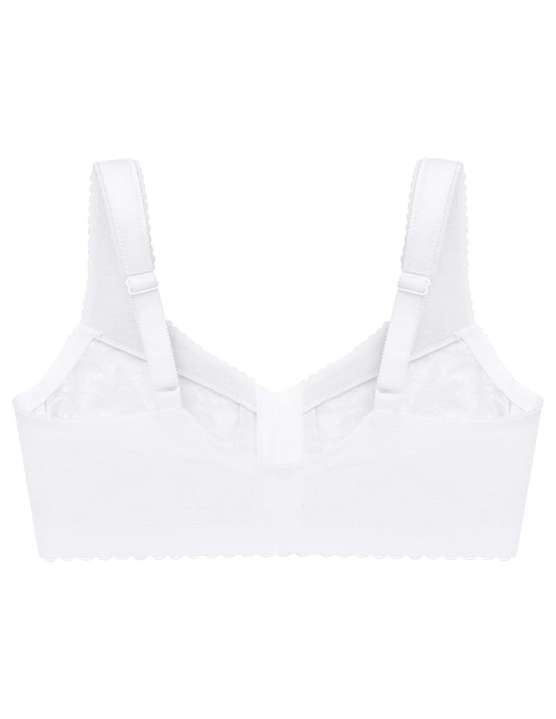 Glamorise Full Figure Plus Size MagicLift Front-Closure Support Bra Wirefree #1200 White - Image 5